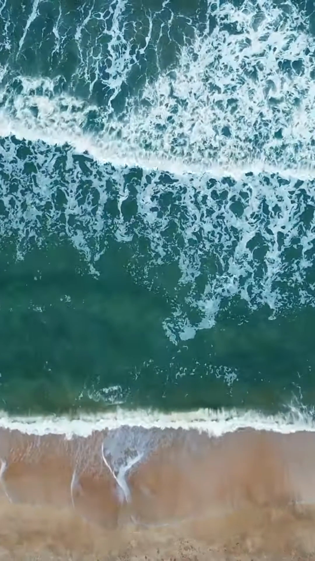 Travel montage frame of a beach from above